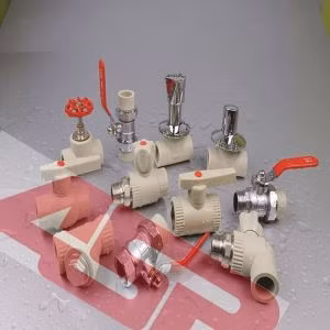 Fabrik-Wasserrohr-Ventilanschluss, 1/2 4-Zoll-Dichtung, Doppelverbindung, Polypropylen-Kugelhahn, Winkel, PPR-Sanitär-Kunststoffventil, PP-R-Kugelhahn mit CE